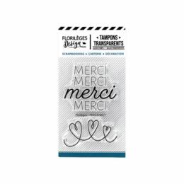 Tampon Clear Florilèges Designs - Capsule Un Jour Spécial - MERCI DE TOUT COEUR
