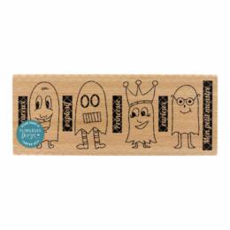 DESTOCKAGE - Tampon Bois Florilèges Designs - Capsule Dis Maman! - PETITS MONSTRES