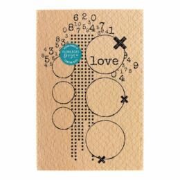 DESTOCKAGE - Tampon Bois Florilèges Designs - Capsule Amour² - LOVE