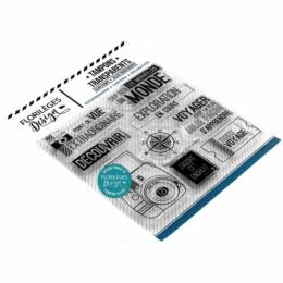 Tampon Clear Florilèges Designs - Capsule Globe Trotter - FERME LES YEUX