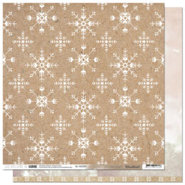 Les Ateliers de Karine - WOODLAND N°3 Flocons Kraft - Papier Scrap 30x30