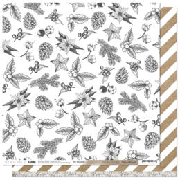 Les Ateliers de Karine - WOODLAND N°4 Motifs Festifs- Papier Scrap 30x30