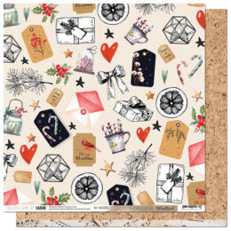 Les Ateliers de Karine - WOODLAND N°5 Plaisir d'Offrir - Papier Scrap 30x30