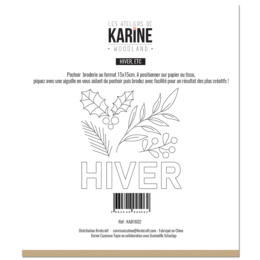 Les Ateliers de Karine - WOODLAND - Hiver, Etc - Pochoir Broderie 