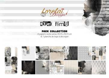 Lorelai Design - Kit Papiers ROCK FAMILY + 1 Planche de TAGS