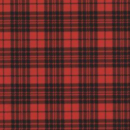 Papier Fantaisie Cartonnage 100% Coton - TARTAN Rouge/Noir