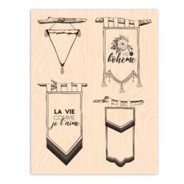 Tampons Bois - Esprit Bohème - FANIONS - Les Ateliers de Karine