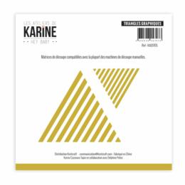 Dies Découpe Les Ateliers de Karine - Matrice de découpe TRIANGLES GRAPHIQUES Hey Baby