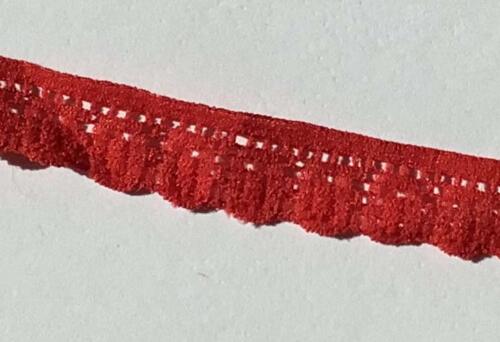 Ruban Dentelle Stretch - ROUGE 1cm (3A)