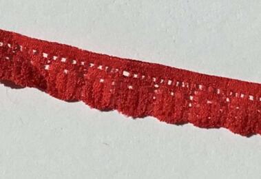 Ruban Dentelle Stretch - ROUGE 1cm (3A)