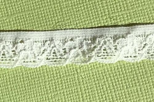 Ruban Dentelle Stretch - BLANC  1cm (899)