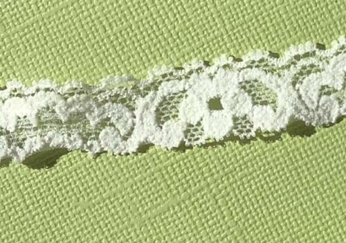 Ruban Dentelle Stretch - BLANC 1.5cm (274)