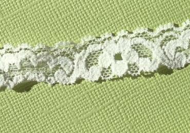 Ruban Dentelle Stretch - BLANC 1.5cm (274)