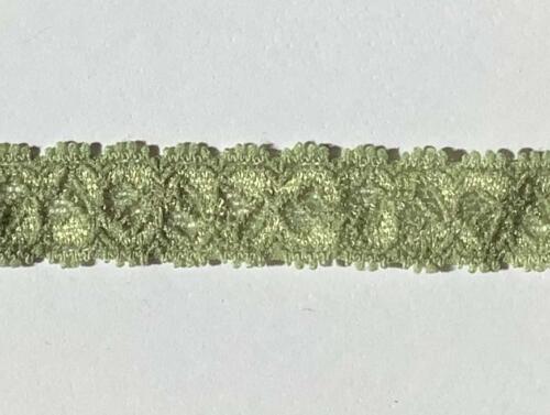 Ruban Dentelle Stretch - VERT POMME 1.5cm (684)