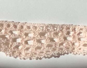 Ruban Dentelle Stretch - ROSE PALE 2.3cm (414A)
