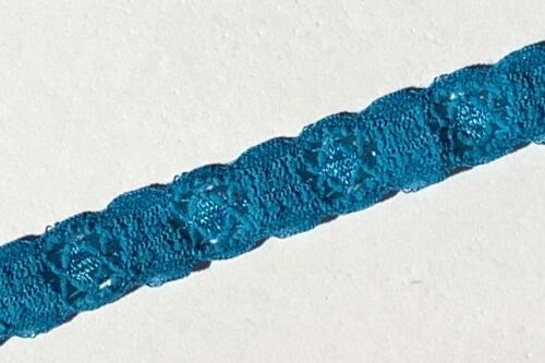 Ruban Dentelle Stretch - BLEU 1cm (431)