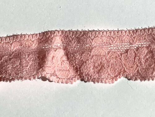 Ruban Dentelle Stretch - VIEUX ROSE 2.5cm (240)