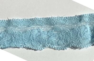 Ruban Dentelle Stretch - BLEU CIEL 2.5cm (240)