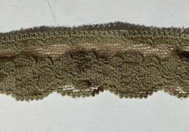 Ruban Dentelle Stretch - VERT ANGLAIS  2.5cm (853)