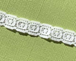 Ruban Dentelle Stretch - BLANC 1cm (190)