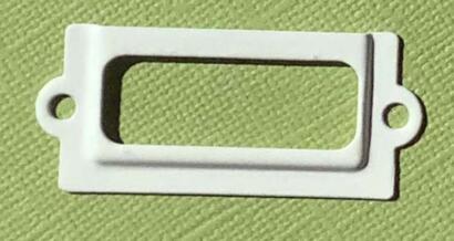 Porte Etiquette en Métal - RECTANGLE BLANC  21x50mm