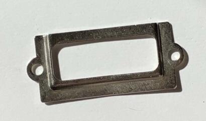 Porte Etiquette en Métal - RECTANGLE ARGENT  21x50mm