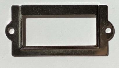 Porte Etiquette en Métal - RECTANGLE ARGENT  29x60mm