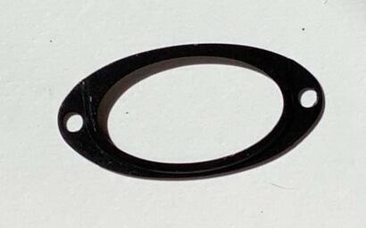 Porte Etiquette en Métal - OVAL NOIR 42x21mm