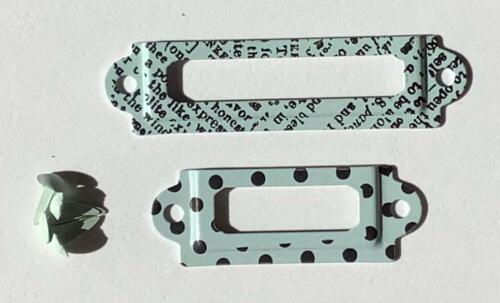 Porte Etiquette en Métal - RECTANGLE BLEU (lot de 2)