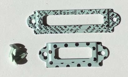 Porte Etiquette en Métal - RECTANGLE BLEU (lot de 2)