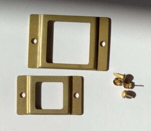 Porte Etiquette en Métal - CARRE OR MAT (lot de 2)