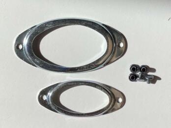 Porte Etiquette en Métal - OVAL ARGENT MAT (lot de 2)