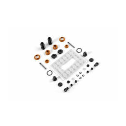 338001/0  - Amortisseurs Alu Orange (x2) XB8 - XRAY