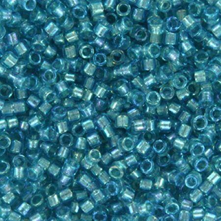 Perles MIYUKI Bleu - Delicate 11/0 - N°2382 - Fancy Lined Aqua