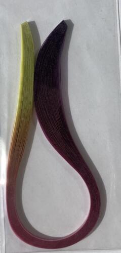 QUILLING - Bandes de Papier VELLUM VIOLET / JAUNE 3mm (x50u)