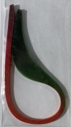 QUILLING - Bandes de Papier VELLUM ROUGE / VERT 3mm (x50u)