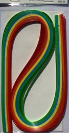 QUILLING - Bandes de Papier ARC EN CIEL 3mm (x100u)