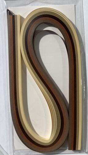 QUILLING - Bandes de Papier ASSORTIMENT BRUN 6mm (x100u)