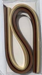 QUILLING - Bandes de Papier ASSORTIMENT BRUN 6mm (x100u)