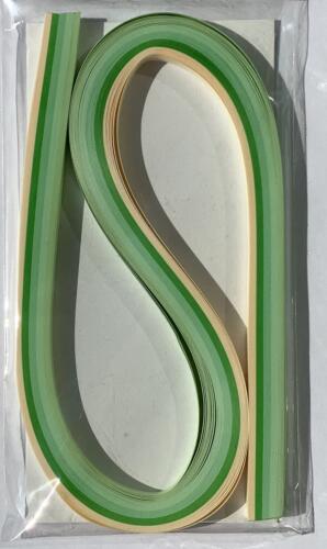 QUILLING - Bandes de Papier ASSORTIMENT VERT et JAUNE 6mm (x100u)
