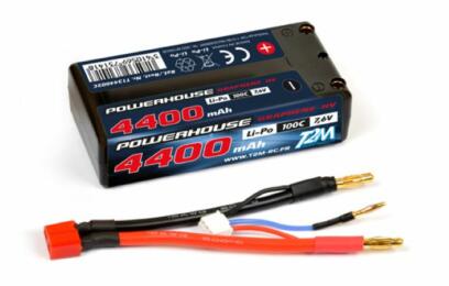 Accu LiPo 4400 mAh 7.6V 2S 100C  - T2M