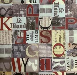 Papier Fantaisie Cartonnage RENKALIK - ALFABETO