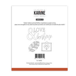 Pochoir Broderie - ESPRIT BOHEME - Bonheur, Etc.. - Les Ateliers de Karine