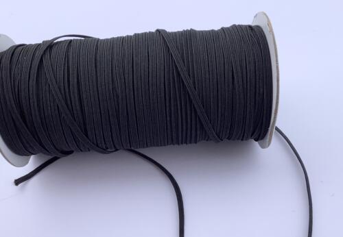 Elastique Plat 3mm - NOIR