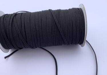 Elastique Plat 3mm - NOIR