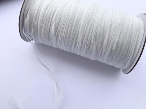 Elastique Plat 3mm - BLANC 10 mètres