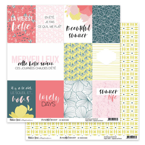 Béatrice Garni - BEAUTIFUL SUMMER N°6 - Papier Scrap 30x30