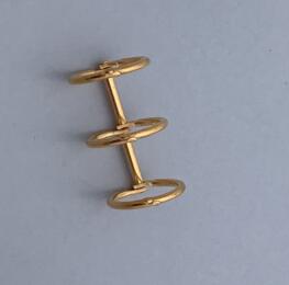 Reliure - 3  ANNEAUX OR diam Int 2cm