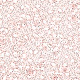 Papier Fantaisie Cartonnage 100% Coton - HANAMI Rose Cerisier