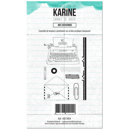 Tampons Clear - Carnet de Route - MES SOUVENIRS  - Les Ateliers de Karine